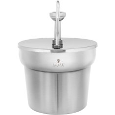 Royal Catering Dispenser za kečap z črpalko, jeklen, 6,6 l