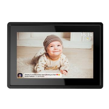 Denver Digitalni okvir za fotografije PFF-1021B 10,1'' 16 GB Wi-Fi microSD - črn