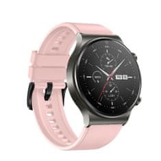 HURTEL Silikonski pas za uro Huawei Watch GT 2/3/4/2 Pro/3 Pro/4 Pro/GT 2e 46 mm – pudrast