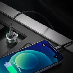 Ugreen Avtomobilski polnilnik USB-C USB 24 W Power Delivery Quick Charge siv