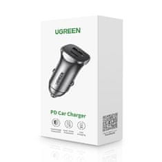 Ugreen Avtomobilski polnilnik USB-C USB 24 W Power Delivery Quick Charge siv