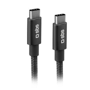 SBS Kabel USB-C Power Delivery 25 W, 1,5 m – siv