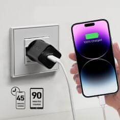 SBS Mrežni polnilnik Power Delivery GaN USB-C 20 W – črn