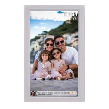 Denver Digitalni okvir 15,6'' 16 GB microSD WiFi zvočnik Full HD Frameo PFF-1503W - bel