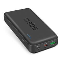 SBS Powerbank 20000 mAh PD USB-C USB-A Micro-USB 20W - črn
