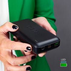 SBS Powerbank 20000 mAh PD USB-C USB-A Micro-USB 20W - črn