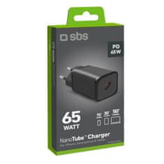SBS GaN omrežni polnilnik z močjo 65 W – črn