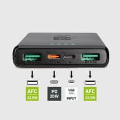 SBS Powerbank 10000 mAh Power Delivery 20W - črn