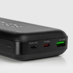 SBS Powerbank 20000 mAh PD USB-C USB-A Micro-USB 20W - črn