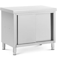 Royal Catering Delovni pult s prehodno omarico STAL 100 x 60 cm