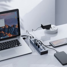 Orico BT2U3-13AB hub z 13 stikami USB-A - siv