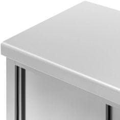 Royal Catering Delovni pult s prehodno omarico STAL 100 x 60 cm