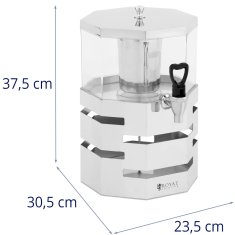 Royal Catering Dispenser za hlajenje sokov in pijač za bife, 4 l