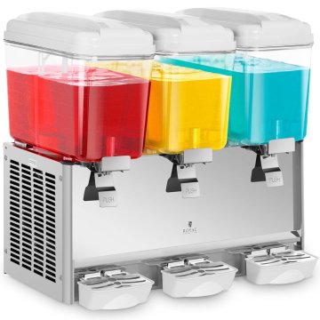 Royal Catering Dispenser za hladilnik za pijače sokov trojni 3x 18L