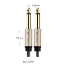 Ugreen Kabel za mono avdio TS jack 6,35 mm - jack 6,35 mm 3 m - siv