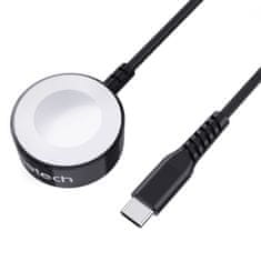 Choetech Indukcijski polnilnik 5 W za Apple Watch + kabel USB-C, črn