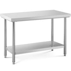 Royal Catering Delovni pult iz jekla s polico 120 x 60 cm