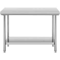 Royal Catering Delovni pult iz jekla s polico 120 x 60 cm