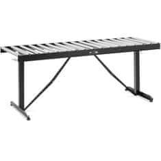 MSW Rolčni podajalnik z nastavljivo višino do 200 kg, 17 valjev 540 x 35 mm, 178 cm