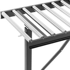 MSW Rolčni podajalnik z nastavljivo višino do 200 kg, 17 valjev 540 x 35 mm, 178 cm