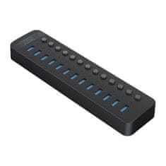 Orico Hub CT2U3-13AB s 13 priključki USB-A - črn