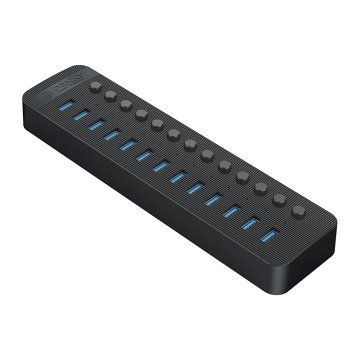 Orico Hub CT2U3-13AB s 13 priključki USB-A - črn