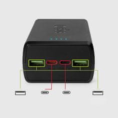 SBS Powerbank 30000 mAh USB-C USB-A - črn