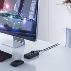 Orico Hub CT2U3-13AB s 13 priključki USB-A - črn