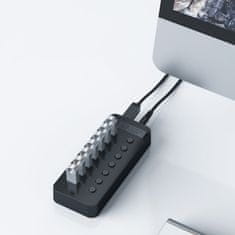 Orico Hub CT2U3-13AB s 13 priključki USB-A - črn