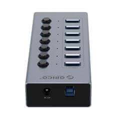 Orico BT2U3-7AB hub z 7 stikami USB-A - siv