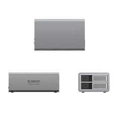 Orico Diskovni matrični sistem 9828RU3 z RAID krmilnikom za 2 diska 2,5'' / 3,5'' SATA HDD / SSD – siv