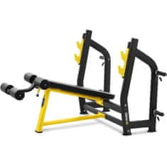 Gymrex Klopa za trening z naklonom za iztegovanje z glavo navzdol, črno-rumena
