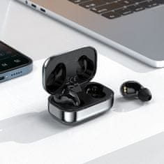 AceFast Brezžične igralne slušalke TWS Bluetooth 5.2, vodoodporne IPX4, srebrne