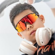 ROCKBROS Polarizirana kolesarska očala za otroke z UV filtrom - roza