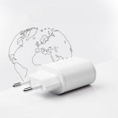 SBS Mrežni polnilnik Power Delivery USB-A USB-C 20 W – bel