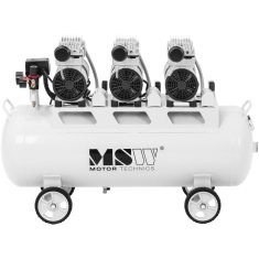 MSW Brezoljni kompresor, zračna kompresor 65 litrov, 4–7 bar, 3x750 W