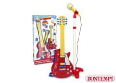 Bontempi Rock kitara s stojalom z mikrofonom 22,5 x 22,5 x 112 cm