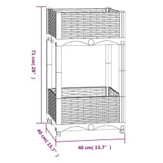 Vidaxl Visoka greda 40x40x71 cm polipropilen
