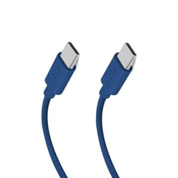 SBS Kabel USB-C - USB-C 60 W, 1,5 m, pleten, modri