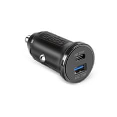 SBS Avtomobilski polnilnik Power Delivery USB-A USB-C 25 W – črn