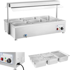 Royal Catering Bemar vodni grelnik prostostoječ z pipo 6 x GN 150 mm 55 l Royal Catering