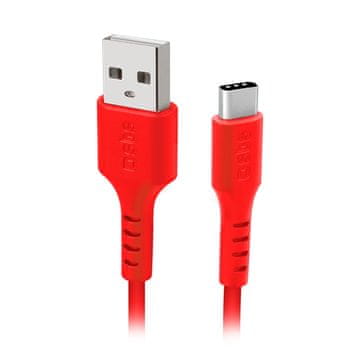 SBS Kabel USB-A - USB-C 1,5 m - rdeč