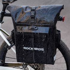 ROCKBROS Kolesarska torba z nahrbtnikom, vodoodporna, z držalom za čelado, 18 l – črna