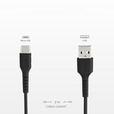 SBS Kabel USB-A - Micro-USB 2 m - črn