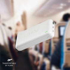 SBS Powerbank 20000 mAh PD MicroUSB USB-C USB-A 20W - bela