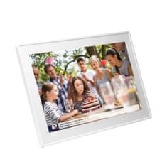 Denver Digitalni okvir 15,6'' 16 GB microSD WiFi zvočnik MPEG4 Frameo PFF-1515W - bel