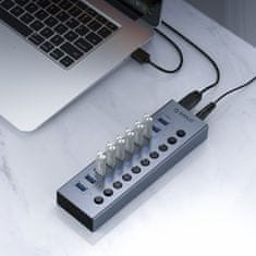 Orico BT2U3-16AB hub z 16 stikami USB-A - siv