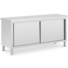 Royal Catering Delovni pult s prehodno omarico STAL 180 x 60 cm