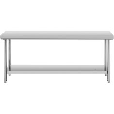Royal Catering Delovni pult za gostinstvo s polico STAL 200 x 60 cm