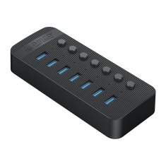 Orico Hub CT2U3-7AB s 7 stikali USB-A - črn